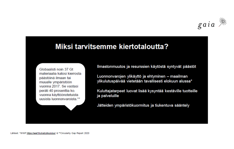 Miksi tarvitsemme kiertotaloutta -esimerkkikalvo