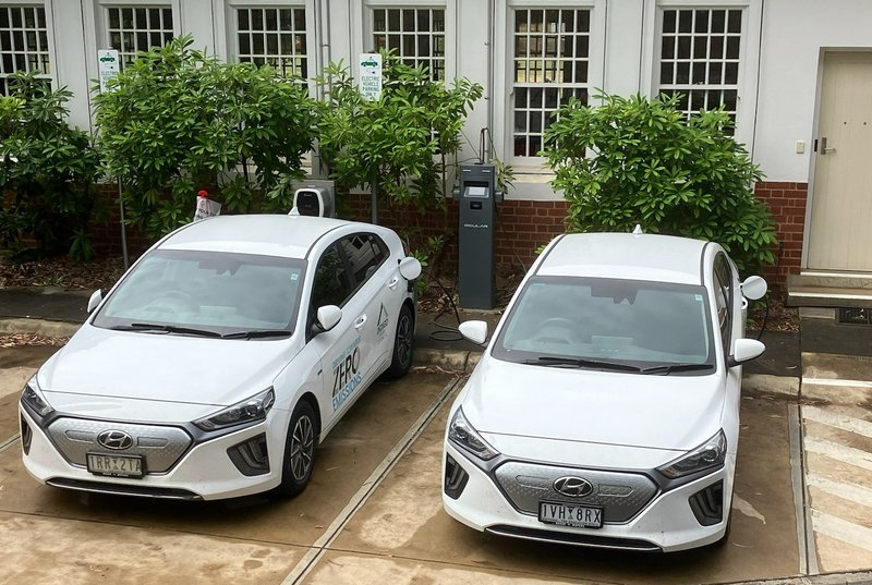 Council EVs and fleet charger at Beechworth_Nov 2023