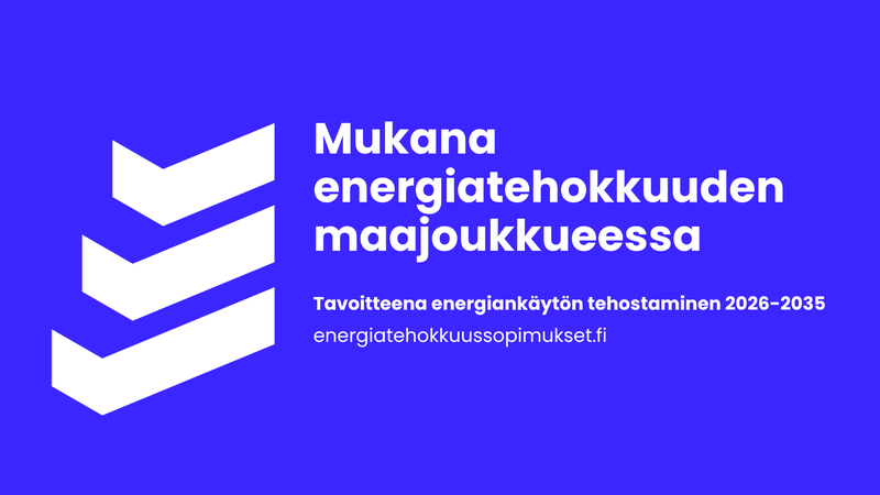 ”Mukana energiatehokkuuden maajoukkueessa” -banneri